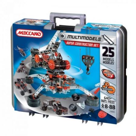 meccano super construction set in case