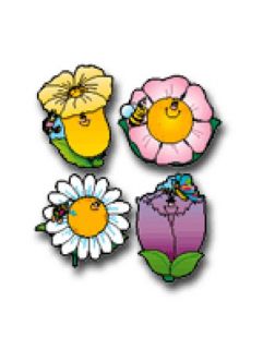 Colourful Cut-Outs / Assorted Designs - Flowers