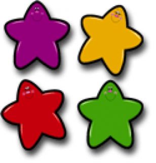 Colourful Cut-Outs / Assorted Designs - Stars