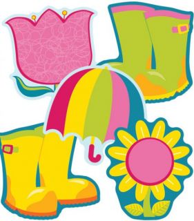 Colourful Cut-Outs / Assorted Designs - Spring Mix