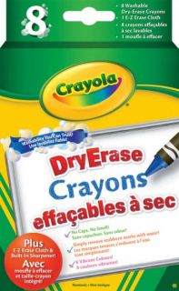 Crayola Dry-Erase Crayons 8 Colors