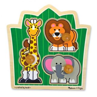 M&D Wooden Large Peg Puzzle - Jungle Friends