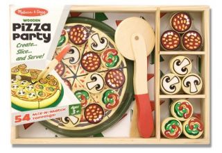 M&D Play Food - Wooden Pizza