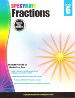 Spectrum Fractions Grade 6 - Workbook