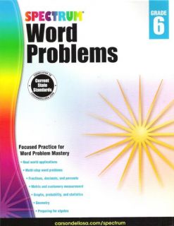 Spectrum Word Problems Grade 6 Workbook