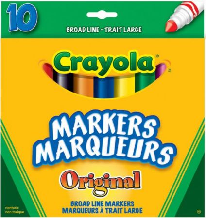 Crayola Markers Original Broad Line 10 Colors