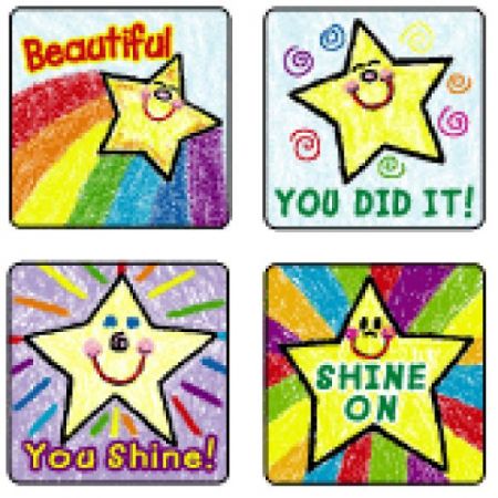 Motivational Stickers - Stars: Kid-Drawn