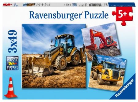 Ravensburger 3 x 49 pcs Puzzle - Digger At Work