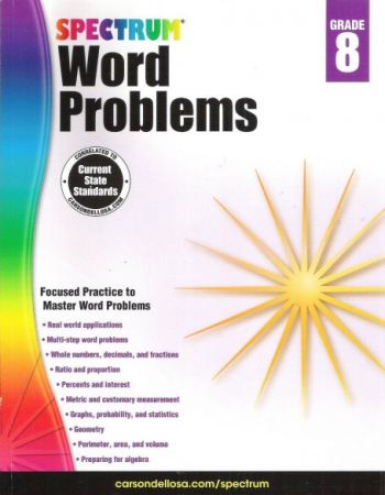 Spectrum Word Problems Grade 8 Workbook