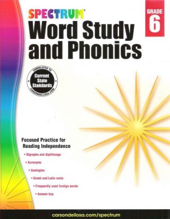 Spectrum Word Study and Phonics Grade 6 - Workbook