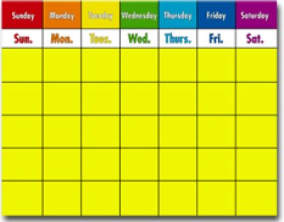 Chartlet - Colorful Calendar /Blank [CD-6291] - My Gifted Child