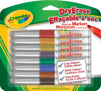 Crayola Markers DryErase Broad Line Markers 8 colors - My Gifted Child