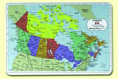 Painless Learning Placemat - Canada Map - My Gifted Child