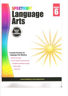 Spectrum Language Arts / Grammar Grade 6 - Workbook - My Gifted Child